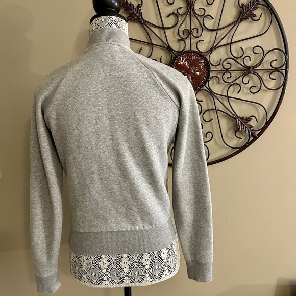 Banana Republic Gray Jeweled Zip-up Sweater (Size X-Small) - Picture 6 of 9